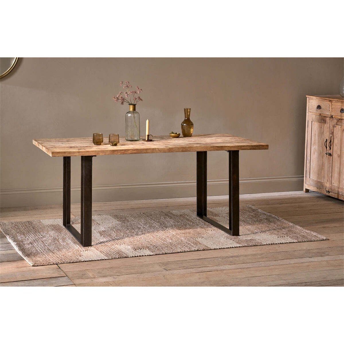 Fia Small Mango Wood Dining Table - Natural