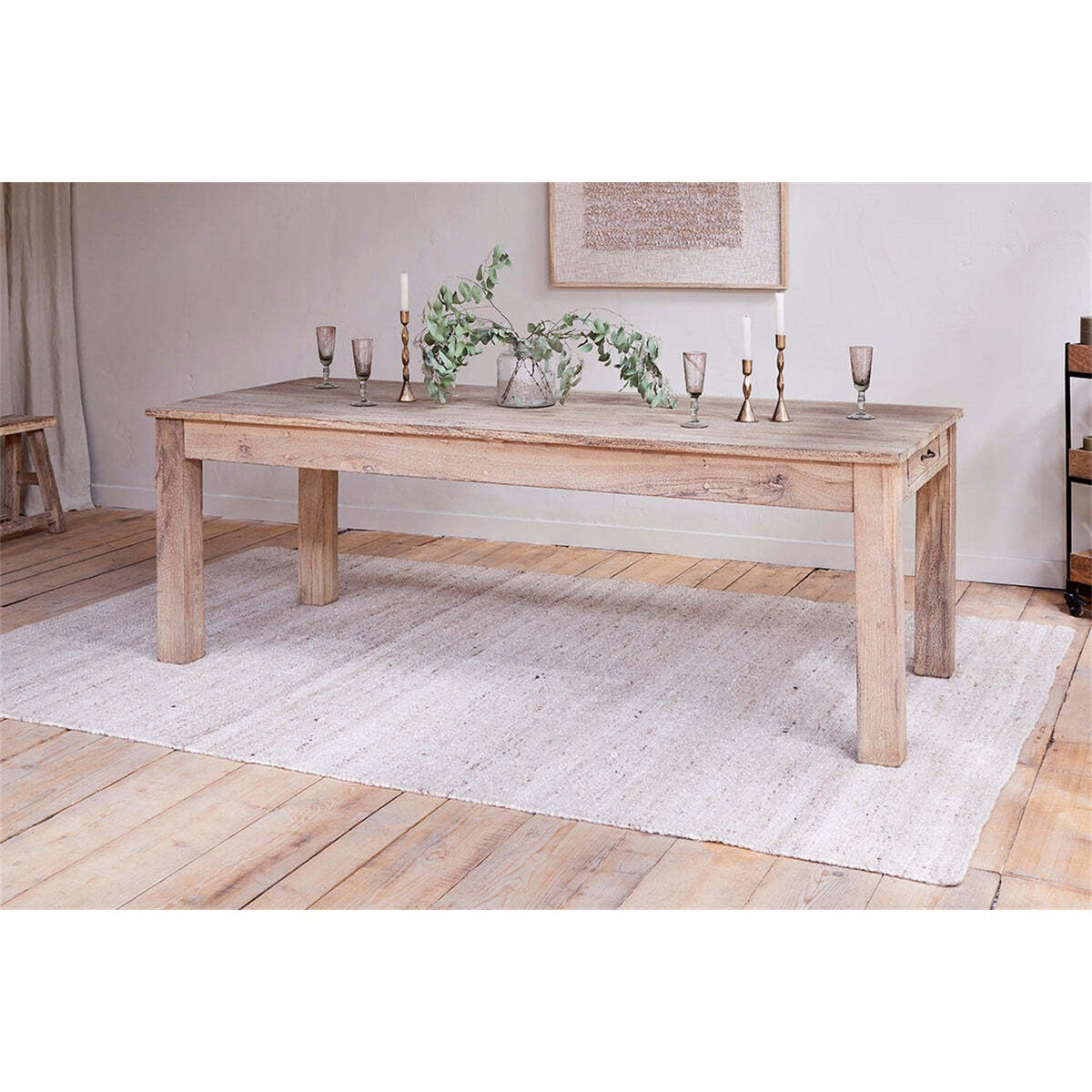 Fioni Small Reclaimed Wood Dining Table - Natural