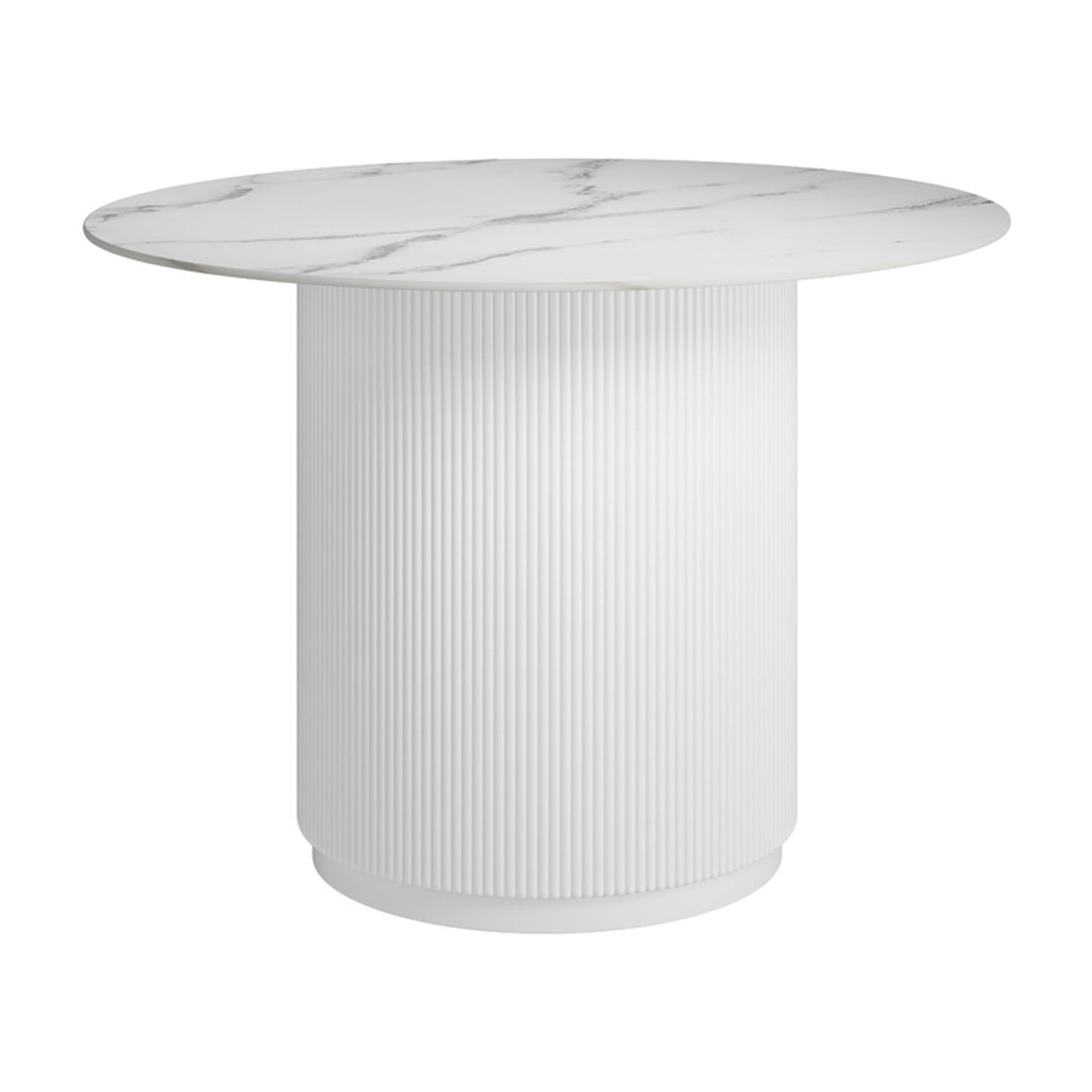 Fuji Dining Table - Stone with White