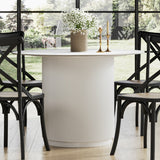 Fuji Dining Table - Stone with White