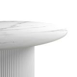 Fuji Dining Table - Stone with White