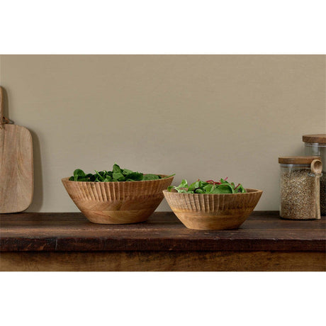 Gavivi Large Mango Wood Serving Bowl - Natural