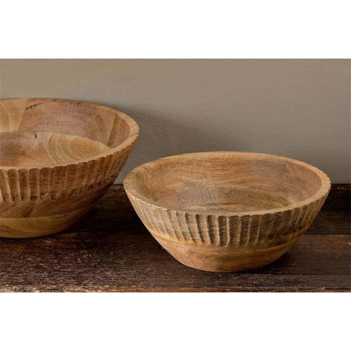 Gavivi Large Mango Wood Serving Bowl - Natural