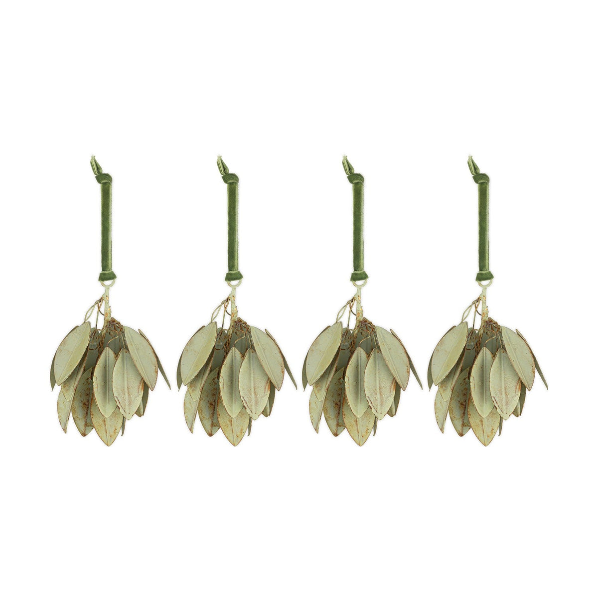 Geeti Hanging Christmas Decoration - Green - Set of 4