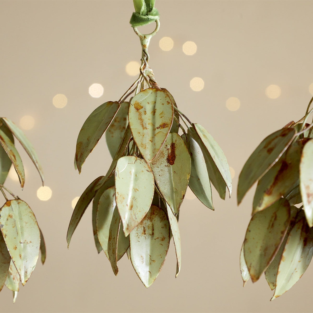 Geeti Hanging Christmas Decoration - Green - Set of 4