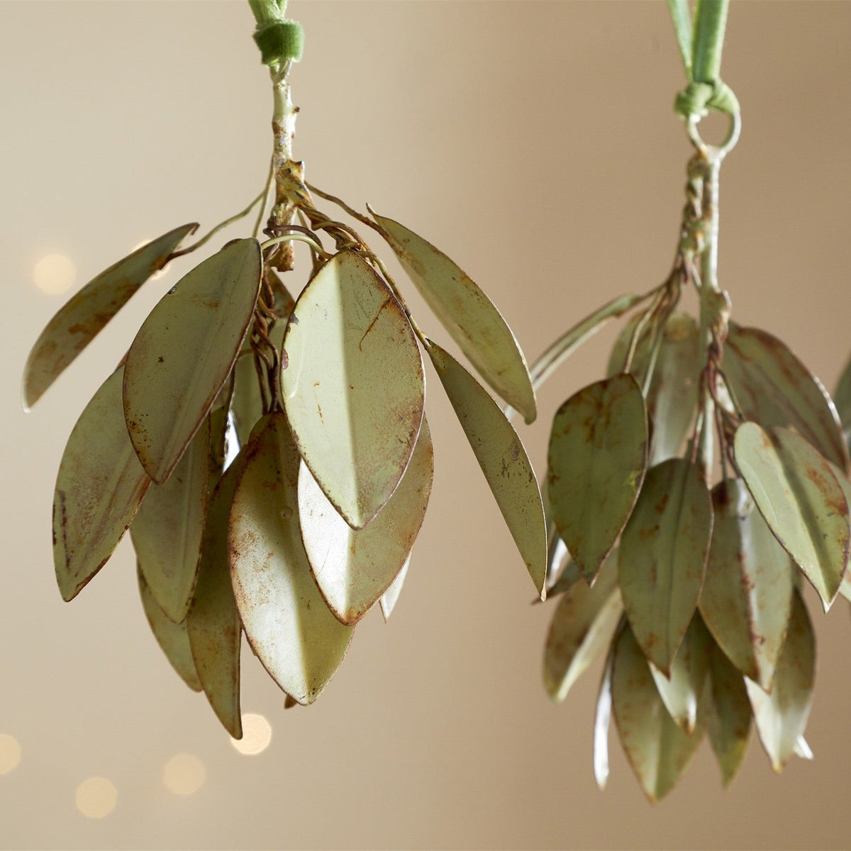 Geeti Hanging Christmas Decoration - Green - Set of 4