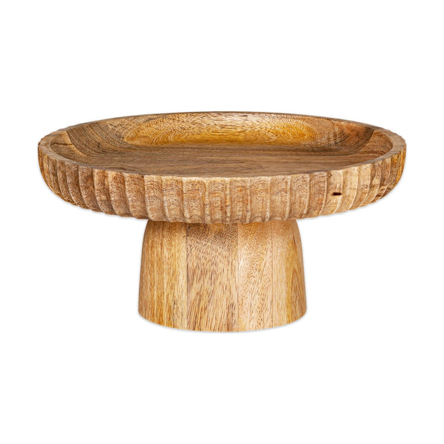 Gavivi Small Mango Wood Cake Stand - Natural