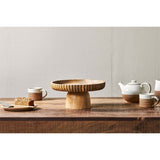 Gavivi Small Mango Wood Cake Stand - Natural