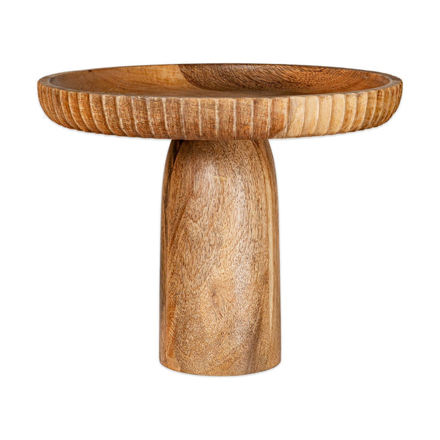 Gavivi Large Mango Wood Cake Stand - Natural