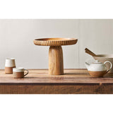 Gavivi Large Mango Wood Cake Stand - Natural