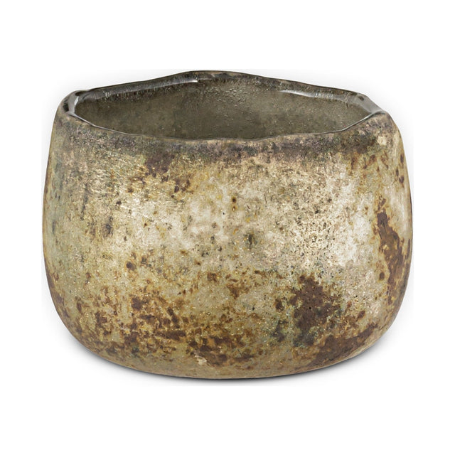 Gola Small Recycled Glass Tealight Holder - Antique Smoke