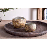 Gola Small Recycled Glass Tealight Holder - Antique Smoke