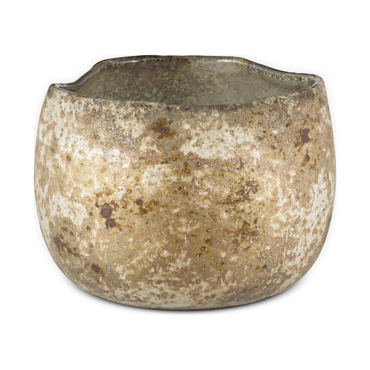 Gola Large Recycled Glass Tealight Holder - Antique Smoke