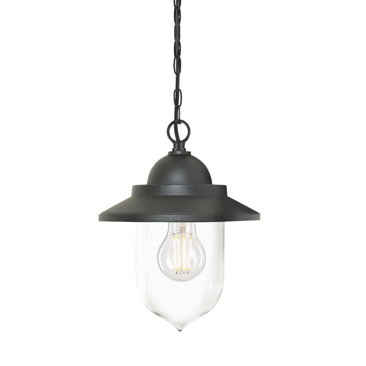 Sandown 1 Light Outdoor Chain Lantern - Black