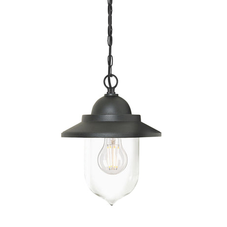 Sandown 1 Light Outdoor Chain Lantern - Black