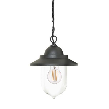 Sandown 1 Light Outdoor Chain Lantern - Black