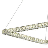 Galaxy Square LED Crystal Suspension Light 36W 4000K - Chrome