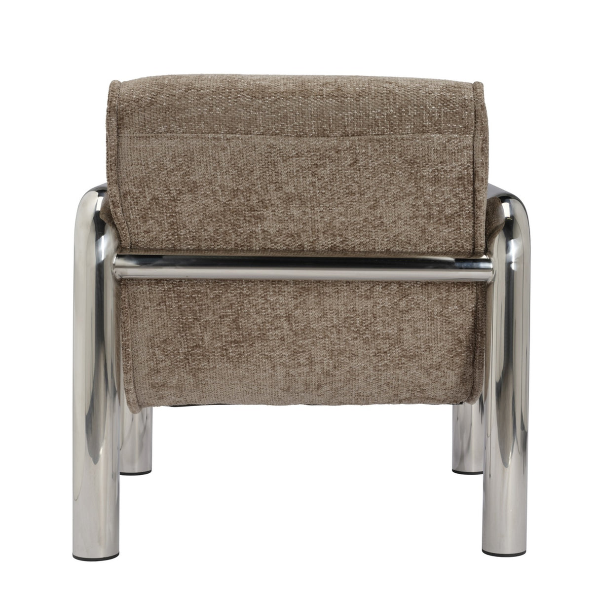 Haider Accent Chair - Light Brown with Steel