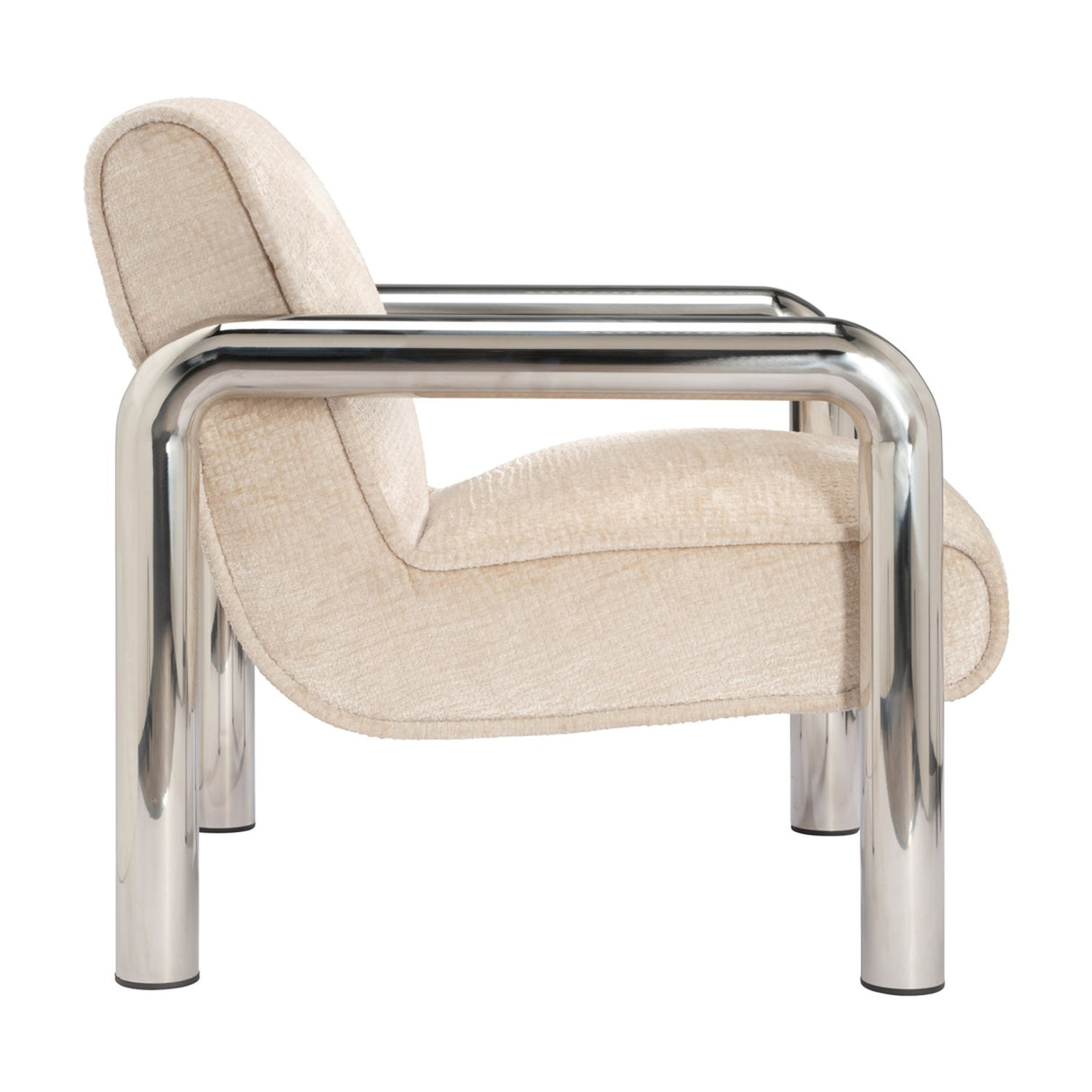 Haider Accent Chair – Shortbread with Steel