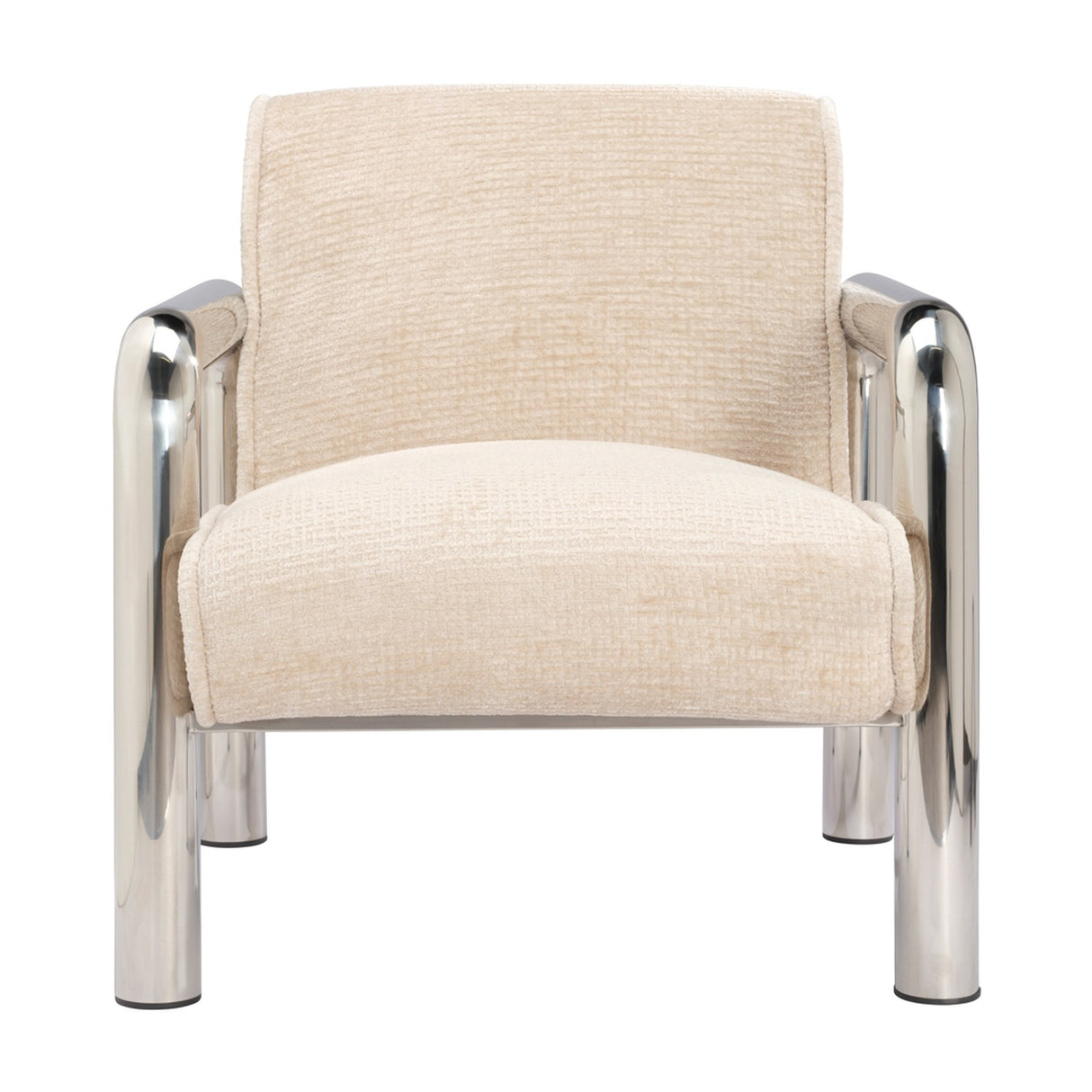 Haider Accent Chair – Shortbread with Steel