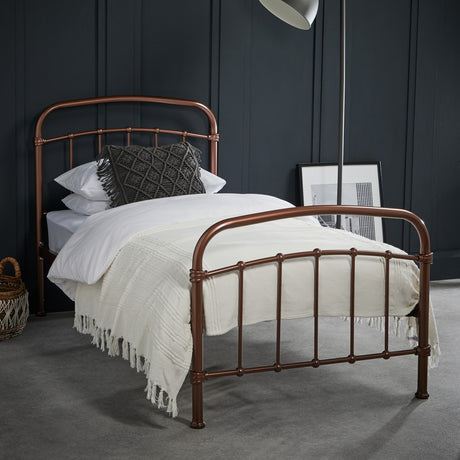 Halston Single Bed Frame - Copper