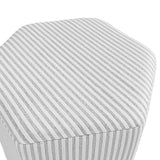 Harbour Stool - Grey Thin Stripe