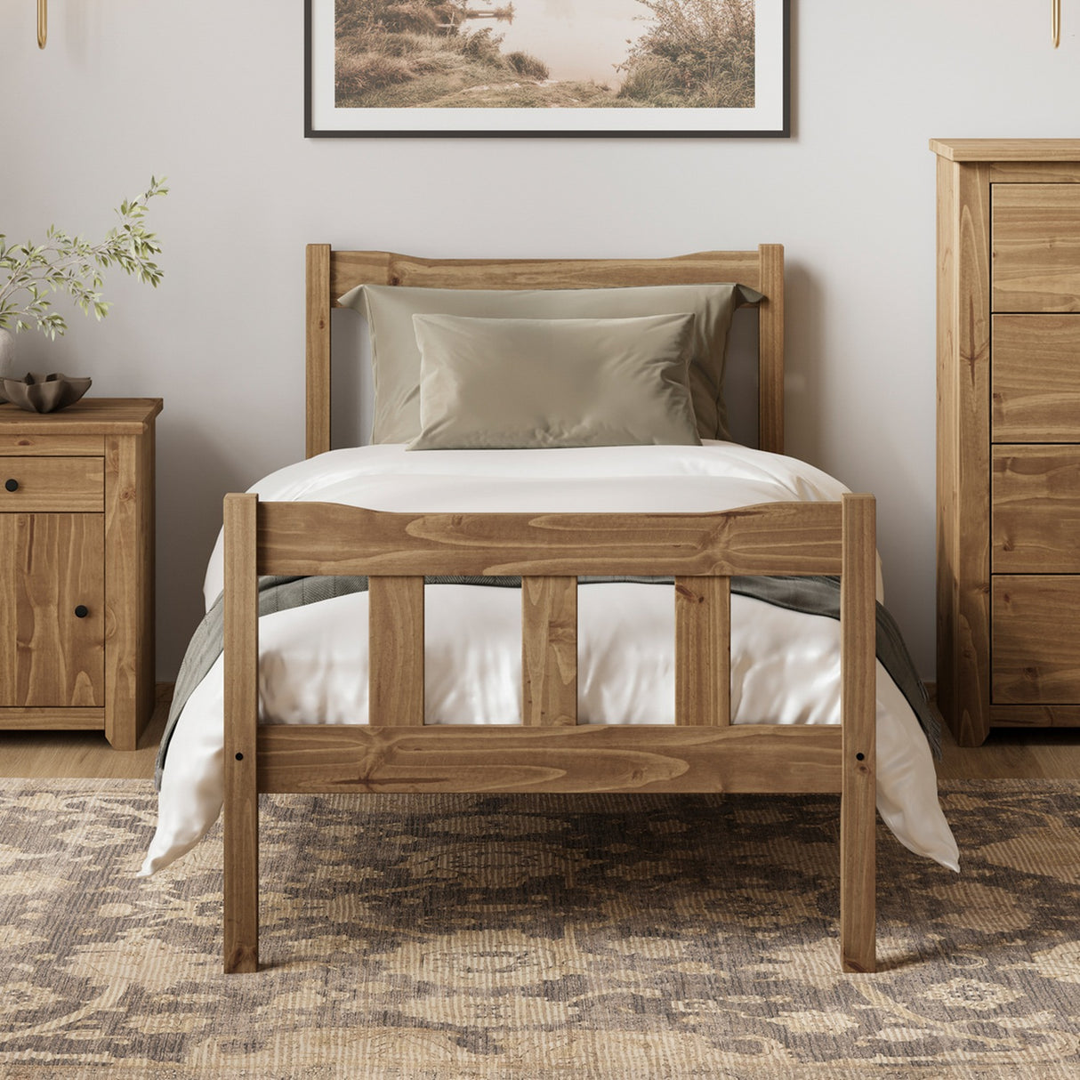 Havana King Size Bed Frame - Pine