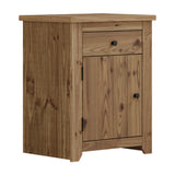 Havana 1 Drawer Bedside Table - Pine