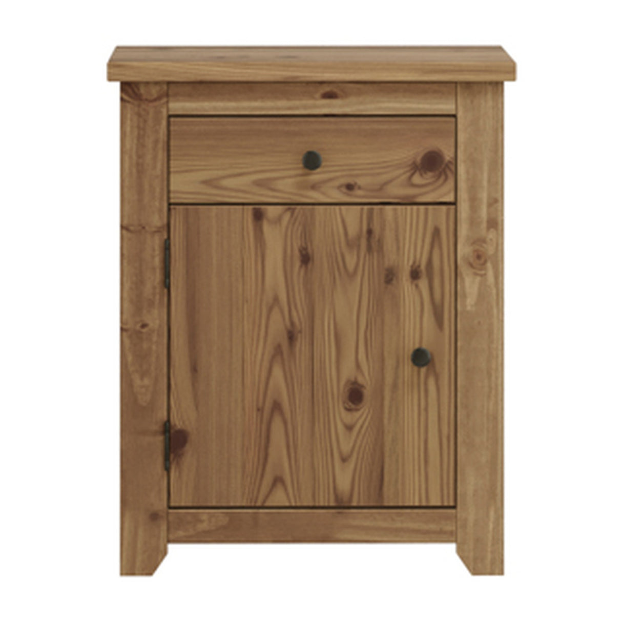 Havana 1 Drawer Bedside Table - Pine