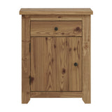 Havana 1 Drawer Bedside Table - Pine