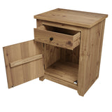 Havana 1 Drawer Bedside Table - Pine