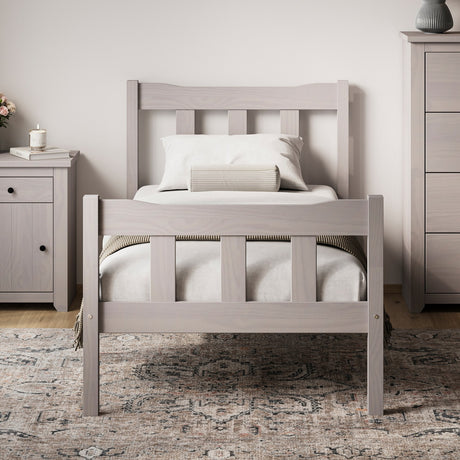 Havana Double Bed Frame – Grey with Pewter