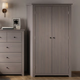 Havana 2 Door Wardrobe - Grey with Pewter