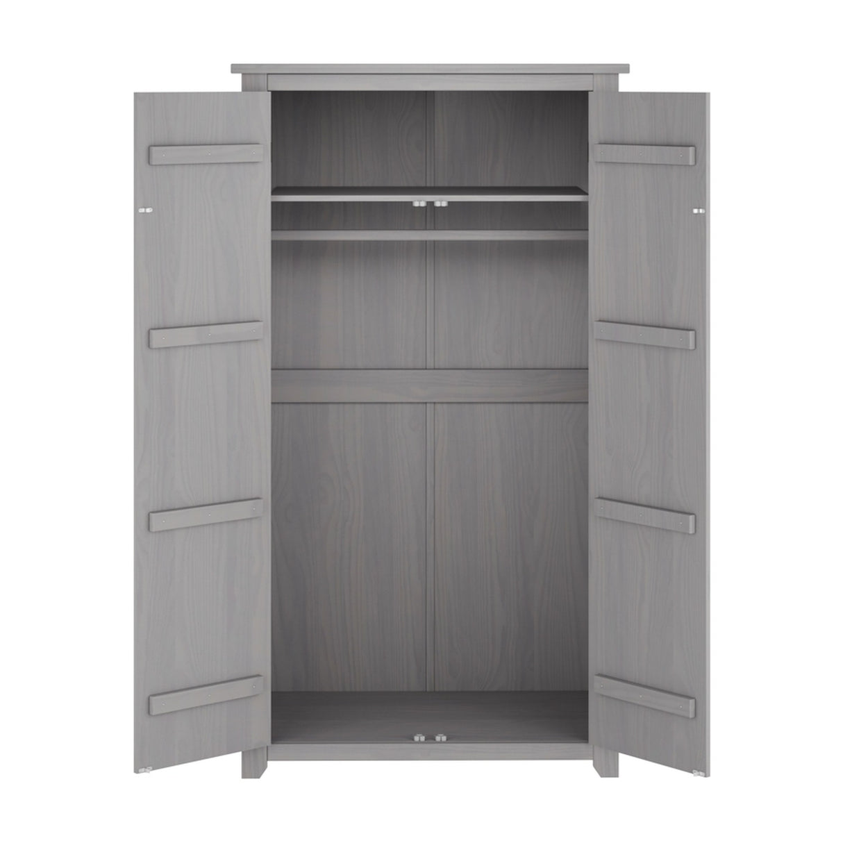 Havana 2 Door Wardrobe - Grey with Pewter