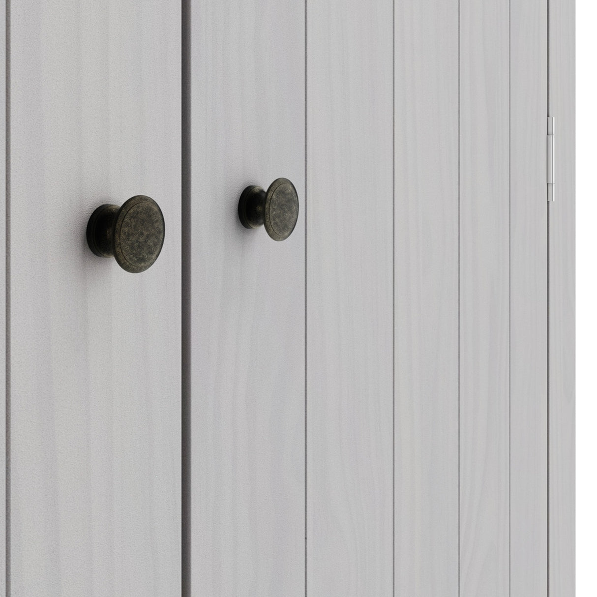 Havana 2 Door Wardrobe - Grey with Pewter