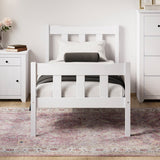 Havana Double Bed Frame – White with Pewter