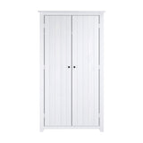 Havana 2 Door Wardrobe - White with Pewter