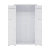 Havana 2 Door Wardrobe - White with Pewter