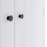 Havana 2 Door Wardrobe - White with Pewter