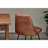 Harsha Leather Dining Chair - Chocolate Brown