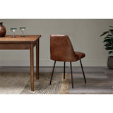 Harsha Leather Dining Chair - Chocolate Brown