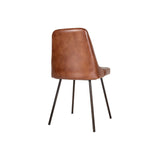 Harsha Leather Dining Chair - Chocolate Brown