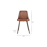 Harsha Leather Dining Chair - Chocolate Brown