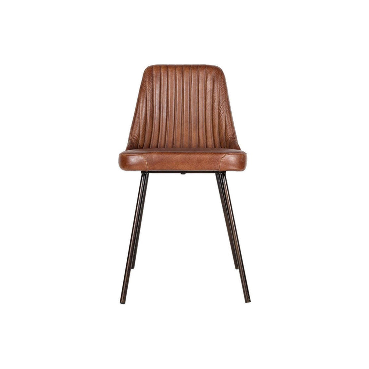 Harsha Leather Dining Chair - Chocolate Brown