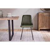 Harsha Leather Dining Chair - Rich Green