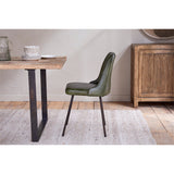 Harsha Leather Dining Chair - Rich Green