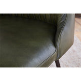 Harsha Leather Dining Chair - Rich Green