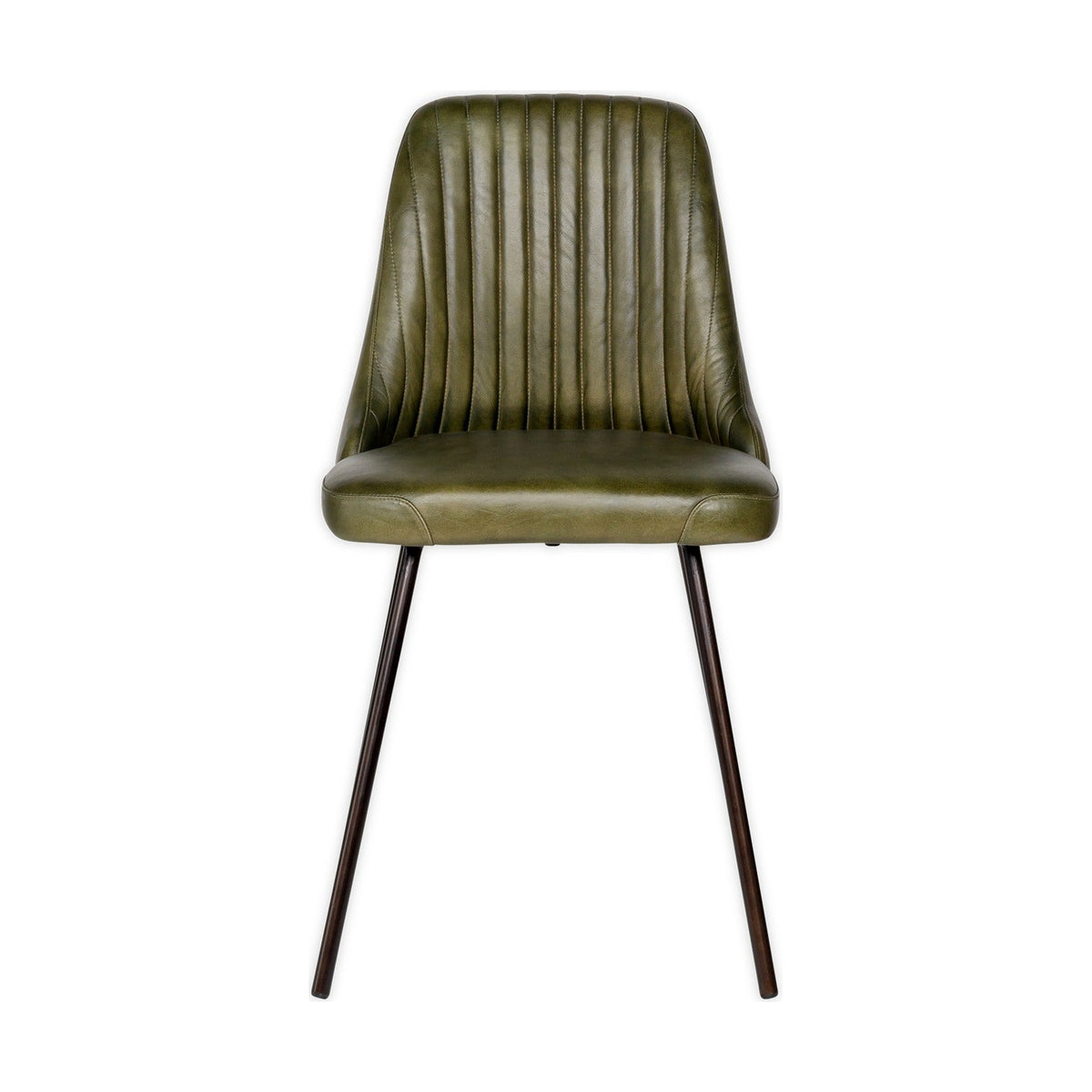 Harsha Leather Dining Chair - Rich Green