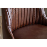Harsha Leather Counter Stool - Chocolate Brown
