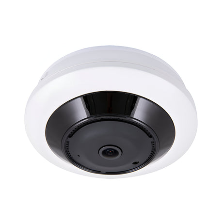 5MP 1.1mm Fisheye Lens Dome IP Camera - White